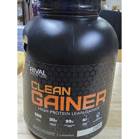 Rival Nutrition Clean Gainer High Protein - Cookies & Cream 5Lbs Exp 09/30/2026 - Picture 1 of 6